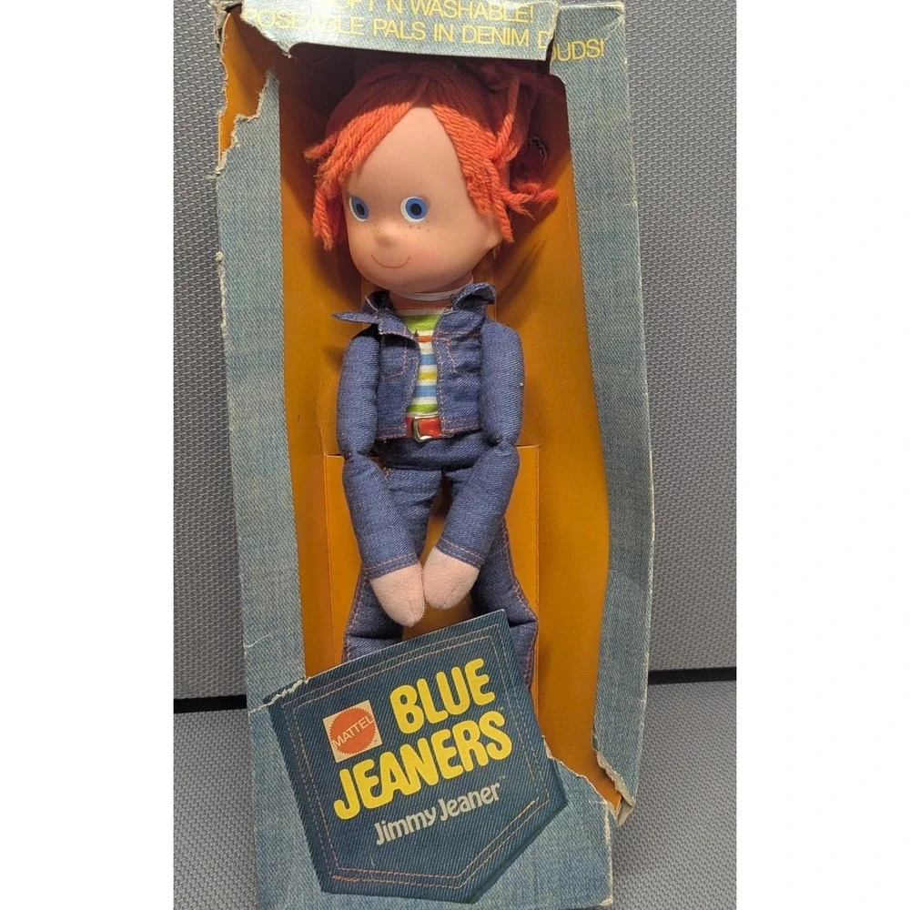 Vintage 1973 Mattel Blue Jeaners Jimmy Jeaner Doll Toy No 7810 Original Box